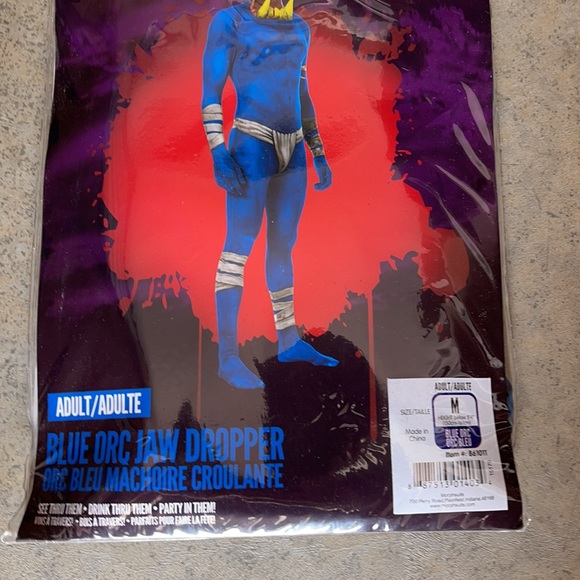 Morph Costumes: Adult Blue Orc Jaw Dropper! New! - Picture 8 of 11